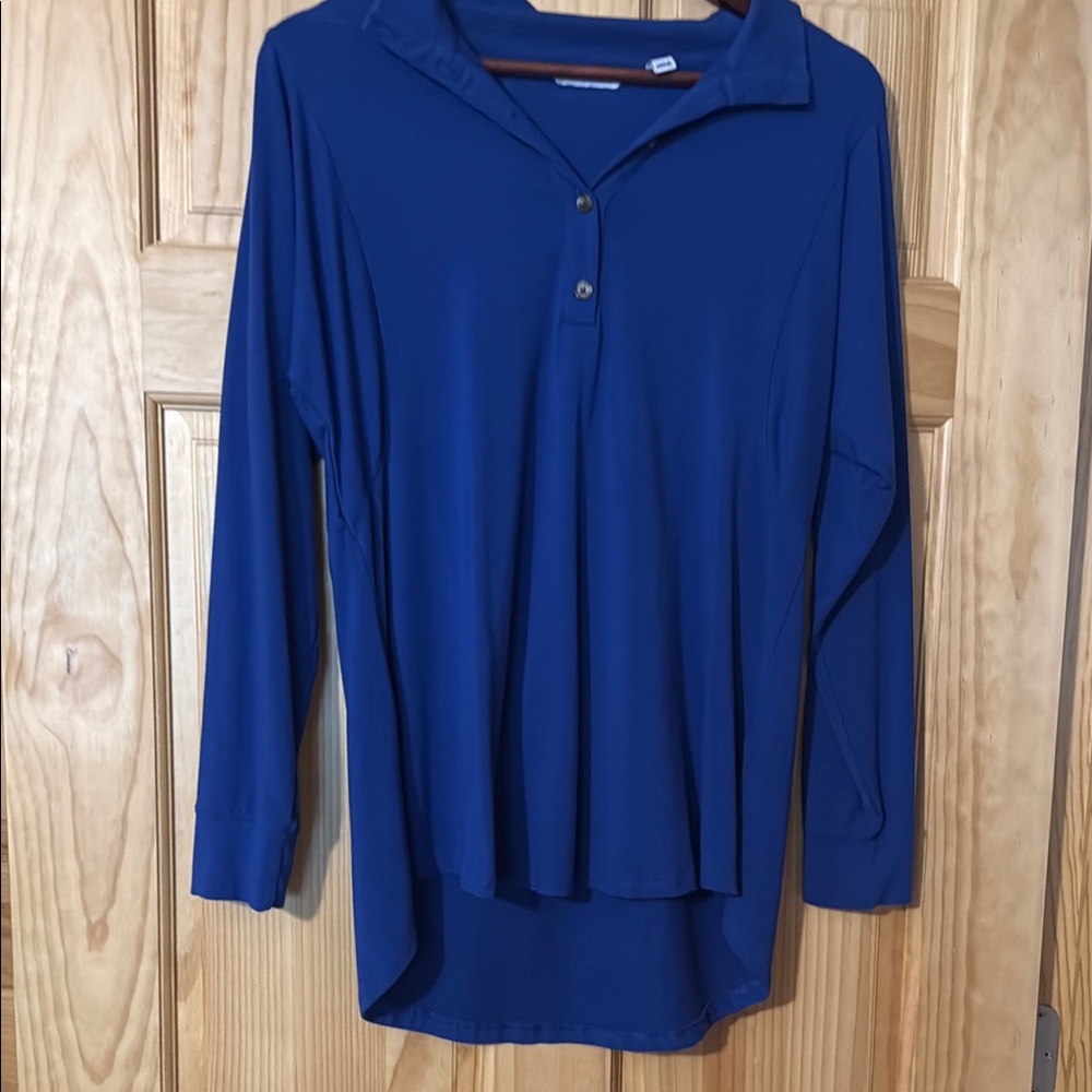 Blue Long Sleeve Polo Shirt